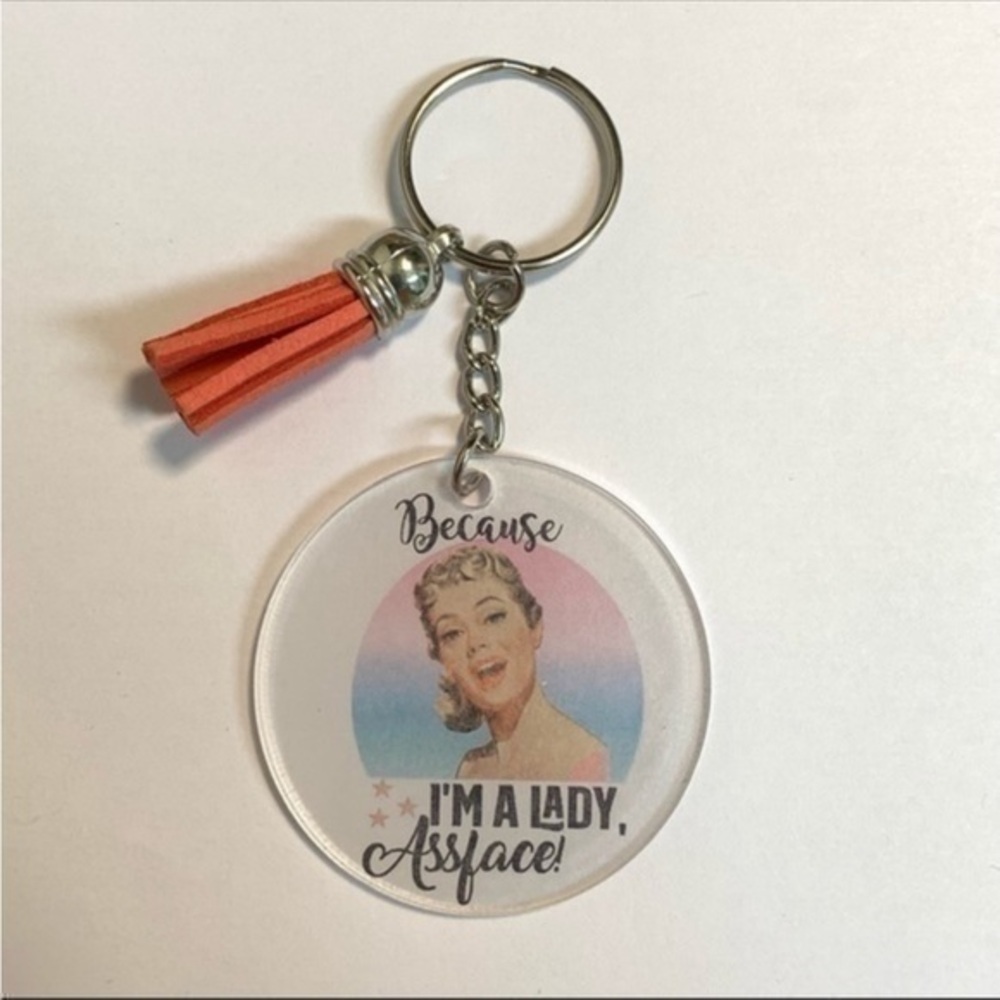 Because I’m a lady keychain purse charm new